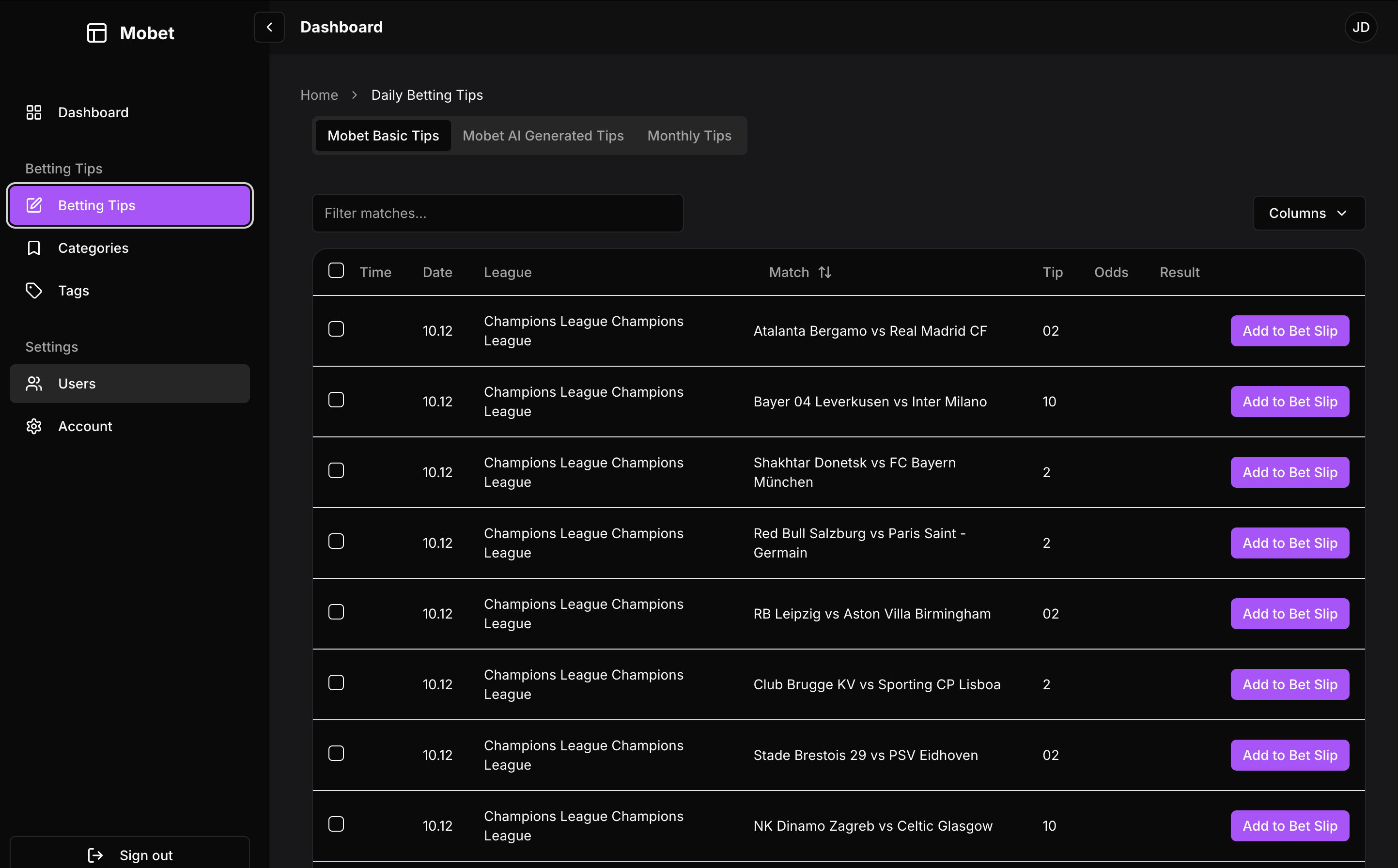 Dashboard
